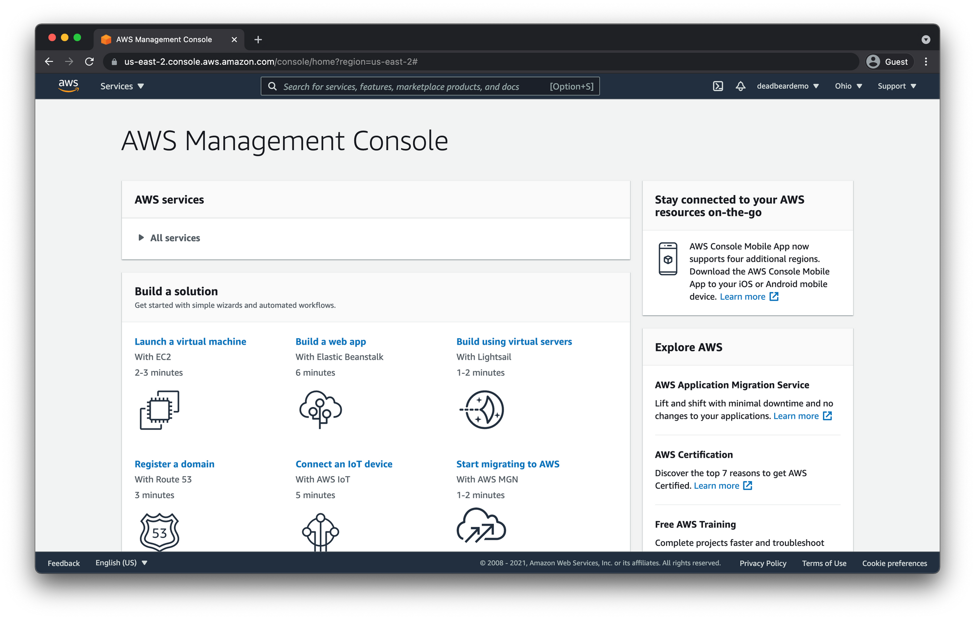 Setup and Secure AWS Free Tier Account